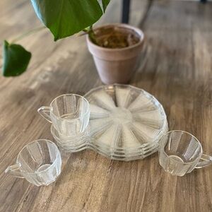 Mid-Century Modern Glass Snack Cup Kid Set of 4